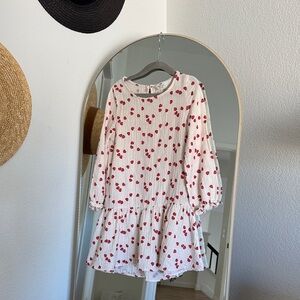 Charming Heart Print Kids Dress